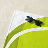 テニスボール&ラケットラケットパーソナライズされた ビーチタオル (インサイチュ)