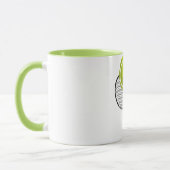 テニスボール&ラケットラケットパーソナライズされた マグカップ (左)