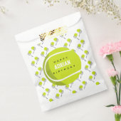 テニスボール&ラケットラケット誕生日パーティー フェイバーバッグ (封をした状態)