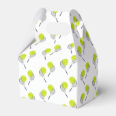 テニスボール&ラケットラケット誕生日パーティー フェイバーボックス (裏面サイド)