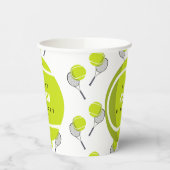 テニスボール&ラケットラケット誕生日パーティー 紙コップ (左)