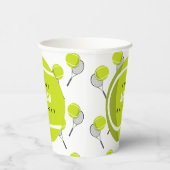 テニスボール&ラケットラケット誕生日パーティー 紙コップ (右)