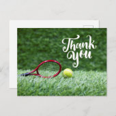 テニスボール(単語サンキューカード) ポストカード (正面/裏面)