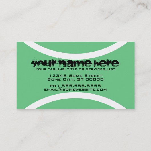 テニスボール 名刺 (正面)