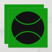 テニスボール 招待状 (正面/裏面)