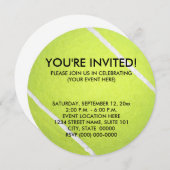 テニスボール 招待状 (正面/裏面)