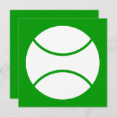 テニスボール 招待状 (正面/裏面)