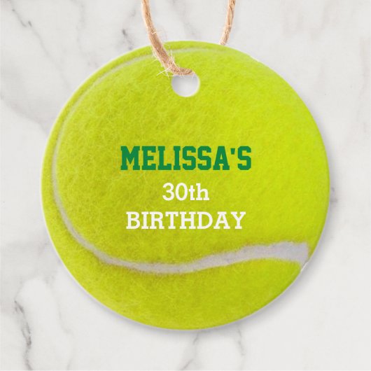 テニスボール(黄色と緑) フェイバータグ (正面)