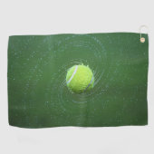 テニスボールin the airポスターデザインゴルフタオル ゴルフタオル (横)