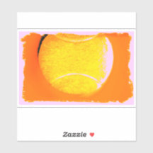 テニスボールXL 14インチx 14インチカスタムカットビニールステッカー