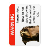 テニスボー警告ル縁どズ(Collie) マグネット (縦)