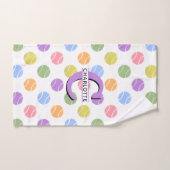 テニスポパーソナライズされたーツ ハンドタオル (ハンドタオル)