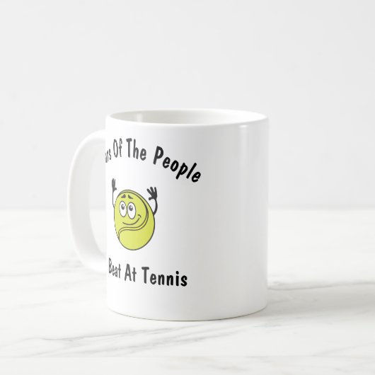 テニスマグでビートする人々の涙 コーヒーマグカップ (正面左)