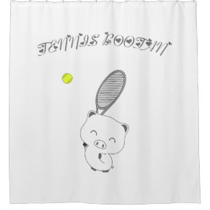 テニスマッシュ シャワーカーテン