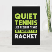 テニスマッチラケットプレイヤーコートスポーツギフトおもしろいギフト カード (正面)