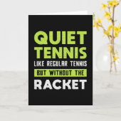 テニスマッチラケットプレイヤーコートスポーツギフトおもしろいギフト カード (黄色い花)