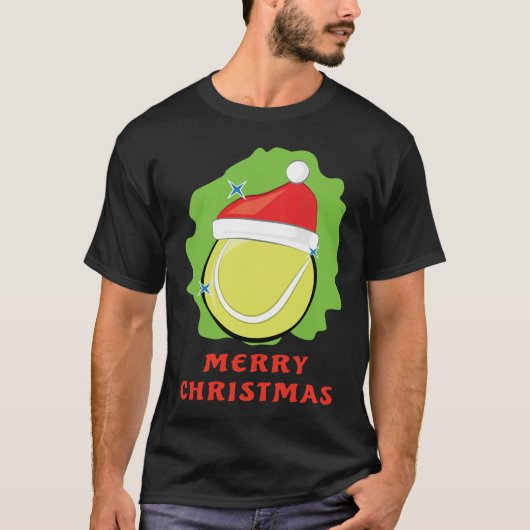 テニスメリーのクリスマス – おもしろい Tシャツ (正面)