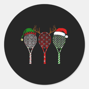 テニスメリークリスマス3テニスラケットクリスマス ラウンドシール