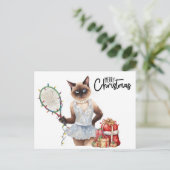 テニスメリークリスマスfor猫好き シーズンポストカード (スタンド正面)