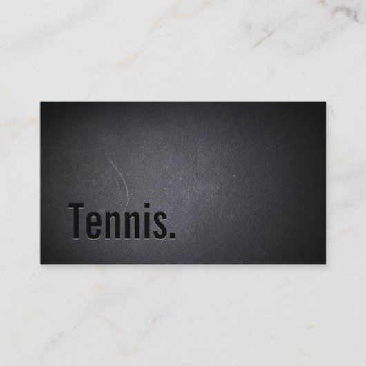 テニスモダンはっきりした文字プロフェッショナルダーク 名刺 (正面)