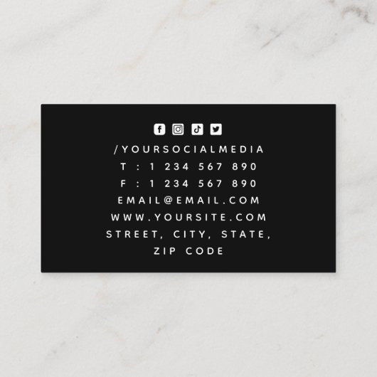 テニスモダンクラブロゴ名刺 名刺 (裏面)