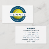 テニスモダンクラブ&ショップコーチソーシャルメディアスポーツ 名刺 (正面/裏面)