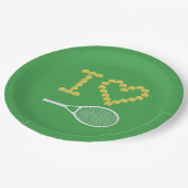 テニスモダングリーンが大好き ペーパープレート (アングル)