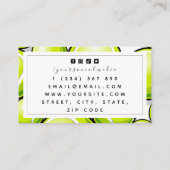 テニスモダンコーチインストラクターおもしろいボールパターン 名刺 (裏面)