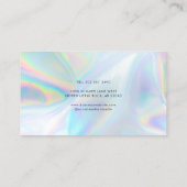 テニスモダンコーチミニマリストのホログラフィック 名刺 (裏面)