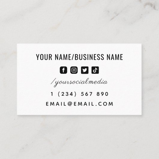 テニスモダンソーシャルメディアプレーヤーコーチクラブクール 名刺 (裏面)