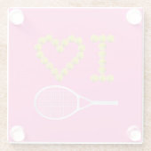 テニスモダンピンクが大好き ガラスコースター (裏面)