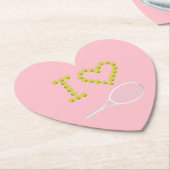 テニスモダンピンクが大好き ペーパーコースター (アングル)