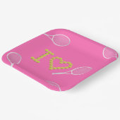 テニスモダンピンクが大好き ペーパープレート (傾斜あり)