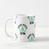 テニスモードON緑/白 コーヒーマグカップ (左)