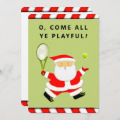 テニスユニークのクリスマス シーズンカード (正面/裏面)