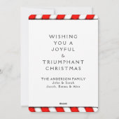 テニスユニークのクリスマス シーズンカード (裏面)