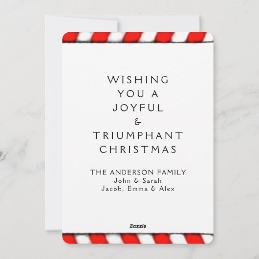 テニスユニークのクリスマス シーズンカード (裏面)