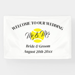 テニスユニークのバ結婚ナーサインへようこそ 横断幕