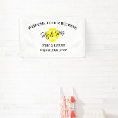 テニスユニークのバ結婚ナーサインへようこそ 横断幕 (インサイチュ)