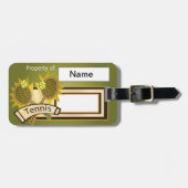 テニスユニークイラストレーション ラゲッジタグ (正面横)