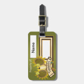 テニスユニークイラストレーション ラゲッジタグ (正面縦)