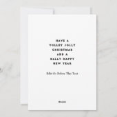 テニスユニークホリデーギフトカード シーズンカード (裏面)