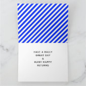 テニスユニーク誕生日グリーティングカード カード (内部)