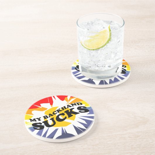 テニスユーモアのあるギフトおもしろいパーソナライズされたコースター コースター (側面)