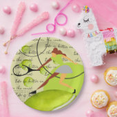 テニスライフはコートの女性選手により良い ペーパープレート (パーティー)