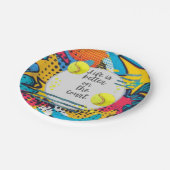 テニスライフはコートの方が良い ペーパープレート (アングル)