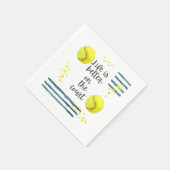 テニスライフはコートの水彩画の方が良い スタンダードカクテルナプキン (角)