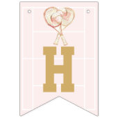 テニスラグジュアリーガールハッピーバースデー バンティングフラッグ (第2の旗)