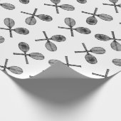 テニスラケカスタムット背景色 ラッピングペーパー (角)