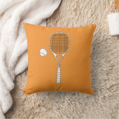 テニスラケットおよび球のアメリカ人のMojoの枕 クッション (ブランケット)